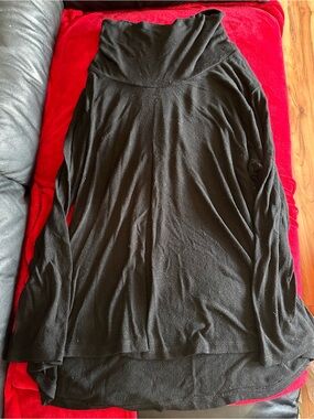 dressbarn Black Women's Maternity Draped Neck Top